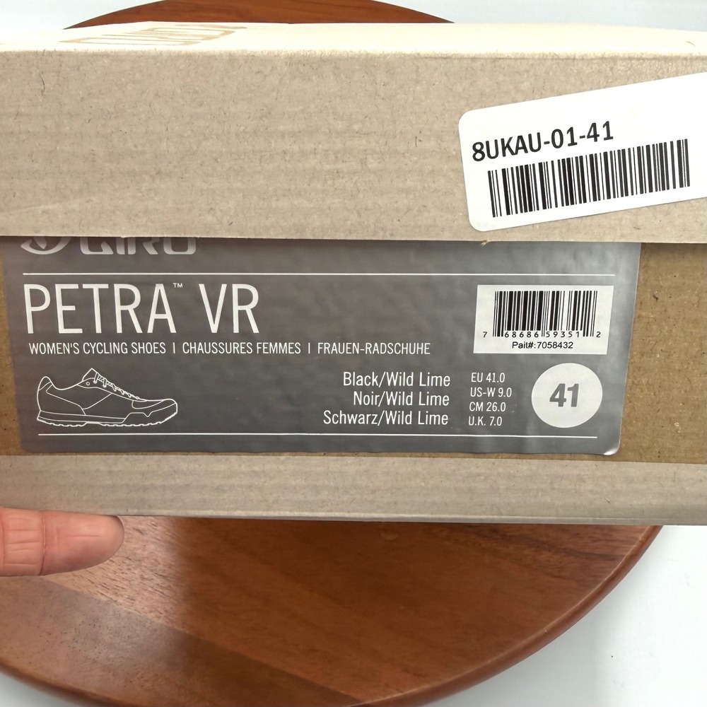 Giro Petra VR Womens Cycling Shoes Black Wild Lime Vibram SPD EU 41 / US 9 - Picture 13 of 13